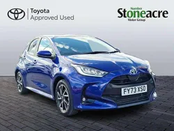 Blue Used 2023 Toyota Yaris Hybrid Design Hatchback | £17,000 (Fair price)