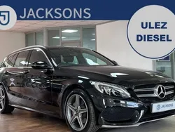 Black Used 2017 Mercedes C220 AMG Line Premium Estate | £14,995 (A bit pricey)