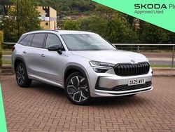Brilliant silver metallic Used 2025 Skoda Kodiaq SportLine SUV | £36,995 (A bit pricey)