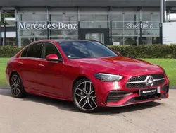Red Used 2024 Mercedes C300e AMG Line Premium Plus Sedan | £40,485 (Expensive)