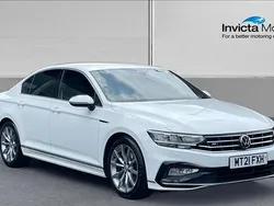 White Used 2021 VW Passat R-line Sedan | £16,592 (Fair price)