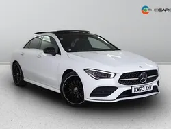 White Used 2023 Mercedes CLA200 AMG line Coupe | £28,475 (Fair price)