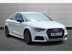 Ibis white Used 2018 Audi A3 Black Edition Sedan | £14,890 (Fair price)