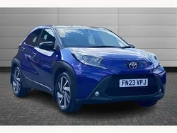 Juniper blue with black Used 2023 Toyota Aygo Hatchback | £13,895 (Fair price)
