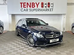 Blue Used 2016 Mercedes C250 AMG line Estate | £13,295 (Fair price)