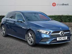 Blue Used 2021 Mercedes A180 AMG line Hatchback | £16,777 (Fair price)