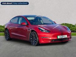 Red Used 2021 Tesla Model 3 Performance Sedan | £19,970 (Fair price)