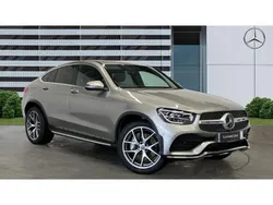 Silver Used 2023 Mercedes GLC300 AMG line Coupe | £46,495 (Expensive)
