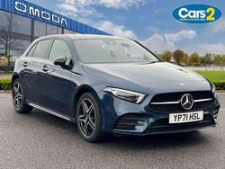 Blue Used 2021 Mercedes A250 AMG Line Premium Plus Hatchback | £21,290 (Fair price)