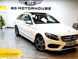 White Used 2017 Mercedes C220 AMG line Estate | £16,895 (Fair price)