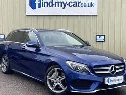 Blue Used 2014 Mercedes C250 AMG Line Premium Estate | £9,999 (A bit pricey)
