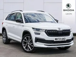Moon white metallic Used 2022 Skoda Kodiaq SportLine SUV | £30,990 (Fair price)