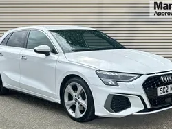 White Used 2021 Audi A3 S-Line Hatchback | £17,881 (Fair price)
