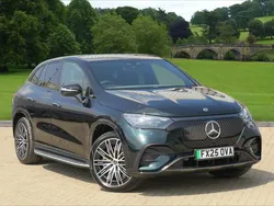 Metallic paint emerald green New 2025 Mercedes EQE350 AMG line Estate | £80,000