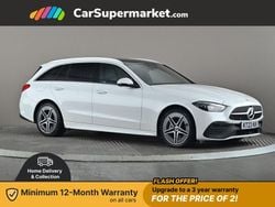White Used 2023 Mercedes C300e AMG Line Premium Plus Estate | £28,497 (Good price)