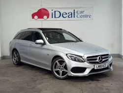 Silver Used 2018 Mercedes C350e AMG line Estate | £11,290 (Fair price)