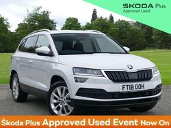 Moon white metallic Used 2018 Skoda Karoq SE L SUV | £15,295 (Good price)