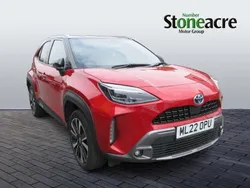 Red/black Used 2022 Toyota Yaris Hybrid Edition Hatchback | £20,995