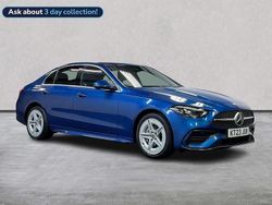 Blue Used 2023 Mercedes C300e AMG line Sedan | £27,949 (Fair price)
