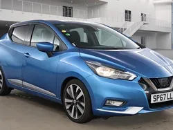 Blue Used 2017 Nissan Micra Tekna Hatchback | £7,799 (Fair price)