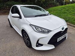 White Used 2022 Toyota Yaris Hybrid Design Hatchback | £18,595 (Fair price)
