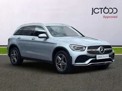 Silver Used 2022 Mercedes GLC300e AMG line SUV | £28,800 (Good price)