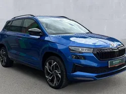 Race blue metallic New 2025 Skoda Karoq SportLine SUV | £32,250 (Expensive)