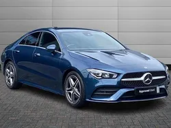 Denim blue Used 2021 Mercedes CLA180 AMG Line Premium Sedan | £23,395 (Fair price)