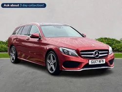 Red Used 2017 Mercedes C220 AMG Line Premium Plus Estate | £15,199 (A bit pricey)