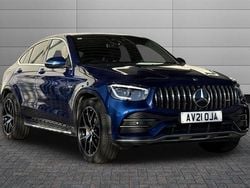 Brilliant blue Used 2021 Mercedes GLC43 AMG Premium Coupe | £39,990 (A bit pricey)