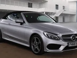 Silver Used 2018 Mercedes C220 AMG line Cabriolet | £21,499 (A bit pricey)