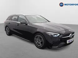 Black Used 2022 Mercedes C300 AMG line Estate | £25,399 (Good price)