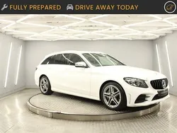 White Used 2019 Mercedes C300 AMG line Estate | £18,990 (Good price)
