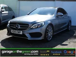 Palladium silver Used 2015 Mercedes C220 AMG line Sedan | £17,995 (Expensive)