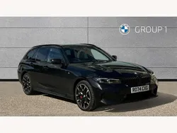 Black sapphire metallic paint Used 2024 BMW 330e M Sport Estate | £43,995