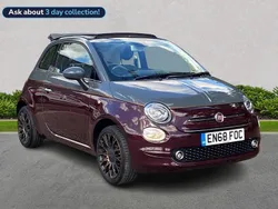 Purple Used 2019 Fiat 500 Collezione Cabriolet | £8,799 (Fair price)