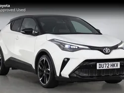 Pure white bitone Used 2022 Toyota C-HR Sport SUV | £22,630 (A bit pricey)