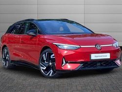 Kings red with black roof Used 2025 VW ID.7 GTX Sedan | £49,350 (Fair price)