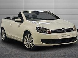 Pure white with black roof Used 2014 VW Golf Cabriolet SE Cabriolet | £6,991 (Fair price)