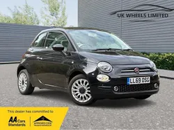 Black Used 2019 Fiat 500 Lounge Hatchback | £10,290 (Fair price)