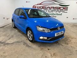 Blue Used 2016 VW Polo Match Hatchback | £8,799 (Fair price)