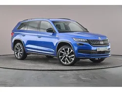 Race blue metallic Used 2021 Skoda Kodiaq SportLine SUV | £28,324 (Fair price)