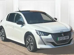 White Used 2021 Peugeot e-208 Premium Hatchback | £12,001 (Fair price)
