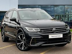 Deep black pearlescent Used 2021 VW Tiguan Allspace R-line SUV | £28,606 (Fair price)