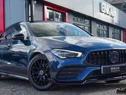 Blue Used 2022 Mercedes CLA180 AMG Line Premium Plus Sedan | £27,895 (Fair price)