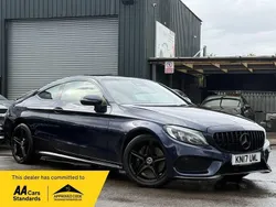 Blue Used 2017 Mercedes C250 AMG Line Premium Plus Coupe | £16,490 (Fair price)