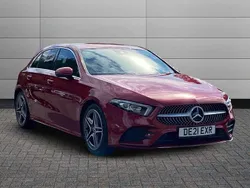 Patagonia red Used 2021 Mercedes A180 AMG line Hatchback | £18,750 (Fair price)