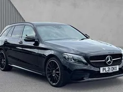 Black Used 2021 Mercedes C200 AMG line Estate | £23,980 (Expensive)