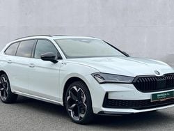 Pure white New 2025 Skoda Superb SportLine Estate | £44,990