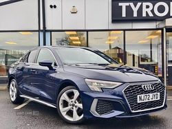 Blue Used 2022 Audi A3 S-Line Sedan | £22,450 (Fair price)